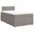 Produktbild 2 för Ramsäng med madrass taupe 120x200 cm tyg
