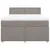 Produktbild 4 för Ramsäng med madrass taupe 140x190 cm tyg