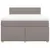 Produktbild 4 för Ramsäng med madrass taupe 140x190 cm tyg