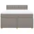 Produktbild 4 för Ramsäng med madrass taupe 140x190 cm tyg