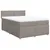 Produktbild 2 för Ramsäng med madrass taupe 140x200 cm tyg