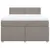 Produktbild 4 för Ramsäng med madrass taupe 160x200 cm tyg