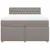 Produktbild 4 för Ramsäng med madrass taupe 160x200 cm tyg