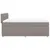 Produktbild 5 för Ramsäng med madrass taupe 160x200 cm tyg