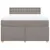 Produktbild 4 för Ramsäng med madrass taupe 160x200 cm tyg