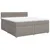 Produktbild 2 för Ramsäng med madrass taupe 180x200 cm tyg