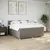 Produktbild 3 för Ramsäng med madrass taupe 200x200 cm tyg