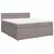 Produktbild 2 för Ramsäng med madrass taupe 200x200 cm tyg
