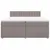 Produktbild 4 för Ramsäng med madrass taupe 200x200 cm tyg
