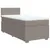 Produktbild 2 för Ramsäng med madrass taupe 90x200 cm tyg