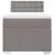 Produktbild 4 för Ramsäng med madrass taupe 90x200 cm tyg