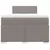 Produktbild 4 för Ramsäng med madrass taupe 120x200 cm tyg