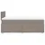 Produktbild 5 för Ramsäng med madrass taupe 120x200 cm tyg