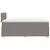 Produktbild 5 för Ramsäng med madrass taupe 120x200 cm tyg