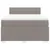 Produktbild 4 för Ramsäng med madrass taupe 140x190 cm tyg