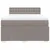 Produktbild 4 för Ramsäng med madrass taupe 140x190 cm tyg