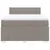 Produktbild 4 för Ramsäng med madrass taupe 140x200 cm tyg