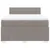 Produktbild 4 för Ramsäng med madrass taupe 160x200 cm tyg