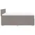 Produktbild 5 för Ramsäng med madrass taupe 160x200 cm tyg