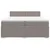 Produktbild 4 för Ramsäng med madrass taupe 200x200 cm tyg