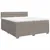 Produktbild 2 för Ramsäng med madrass taupe 200x200 cm tyg