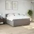 Produktbild 3 för Ramsäng med madrass taupe 200x200 cm tyg