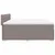 Produktbild 5 för Ramsäng med madrass taupe 200x200 cm tyg