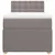Produktbild 4 för Ramsäng med madrass taupe 80x200 cm tyg