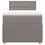 Produktbild 4 för Ramsäng med madrass taupe 100x200 cm tyg