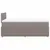 Produktbild 5 för Ramsäng med madrass taupe 120x190 cm tyg