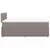 Produktbild 5 för Ramsäng med madrass taupe 120x190 cm tyg