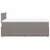 Produktbild 5 för Ramsäng med madrass taupe 120x200 cm tyg