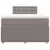 Produktbild 4 för Ramsäng med madrass taupe 120x200 cm tyg
