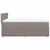 Produktbild 5 för Ramsäng med madrass taupe 140x190 cm tyg