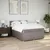 Produktbild 3 för Ramsäng med madrass taupe 140x190 cm tyg