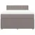 Produktbild 4 för Ramsäng med madrass taupe 140x190 cm tyg