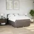 Produktbild 3 för Ramsäng med madrass taupe 140x200 cm tyg