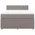 Produktbild 4 för Ramsäng med madrass taupe 160x200 cm tyg