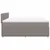 Produktbild 5 för Ramsäng med madrass taupe 180x200 cm tyg
