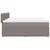 Produktbild 5 för Ramsäng med madrass taupe 180x200 cm tyg