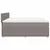 Produktbild 5 för Ramsäng med madrass taupe 180x200 cm tyg