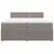 Produktbild 4 för Ramsäng med madrass taupe 200x200 cm tyg