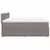 Produktbild 5 för Ramsäng med madrass taupe 200x200 cm tyg