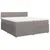 Produktbild 2 för Ramsäng med madrass taupe 200x200 cm tyg