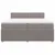 Produktbild 4 för Ramsäng med madrass taupe 200x200 cm tyg