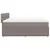 Produktbild 5 för Ramsäng med madrass taupe 200x200 cm tyg