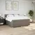Produktbild 3 för Ramsäng med madrass taupe 200x200 cm tyg