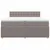 Produktbild 4 för Ramsäng med madrass taupe 200x200 cm tyg