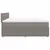 Produktbild 5 för Ramsäng med madrass taupe 200x200 cm tyg