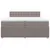 Produktbild 11 för Ramsäng med madrass taupe 200x200 cm tyg